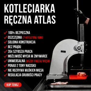 Kotleciarka ręczna ATLAS - uniwersalna do różnych mięs<br>&nbsp;